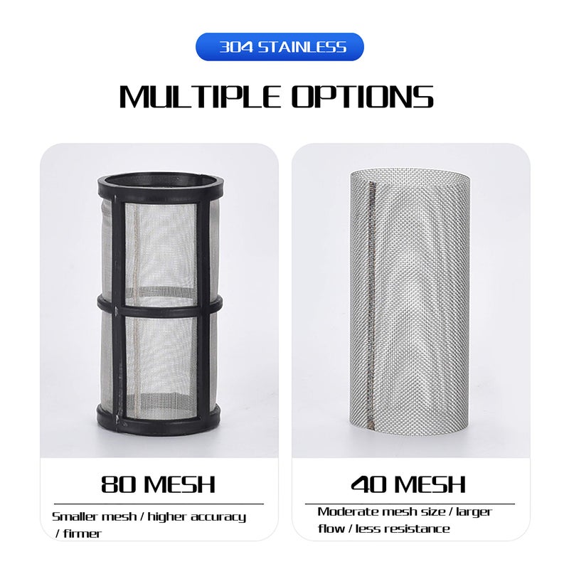 IMXMI Water Filter, 1/2''Twist-On Pipe Strainer, Nylon PA66 cover, PC bowl, 304 Stainless Screen(1/2''80 Mesh Female water filter) - Image 3